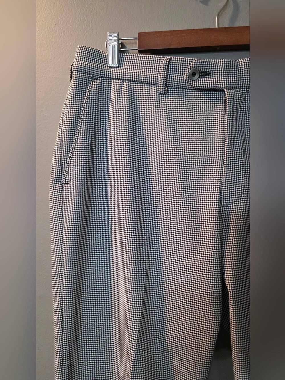 Galvin Green Black And White Houndstooth Performance Golf Trousers Mens 34x32